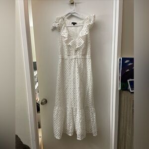 Elegant White Lace Dress jcrew 6